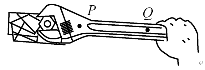 扳手的杠杆示意图图片