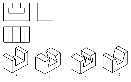 下列三視圖表達正確的是 | 機械類 圖樣識讀 新 | 考試寶