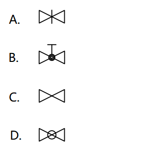 下列图例中截止阀的表示是